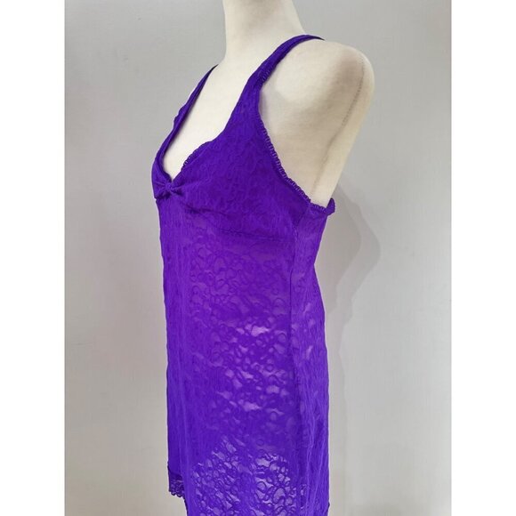 victoria's secret purple lace slip on adjustable strap mini dress - Picture 3 of 6